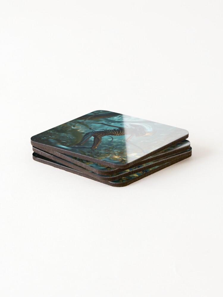 Thumbnail 4 of 5, Coasters (Set of 4), Alien designed and sold by Ricewantstea.