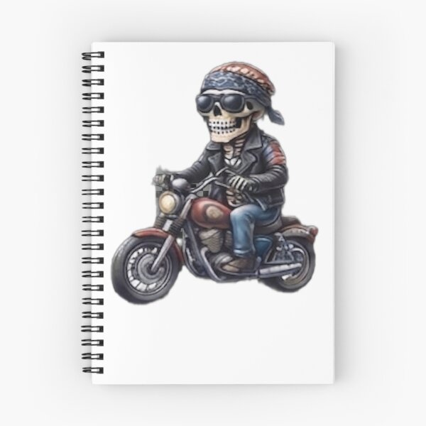 Item preview, Cool Biker Skeleton Riding a Motorcycle designed and sold by DailyDoodlesBySumbul.