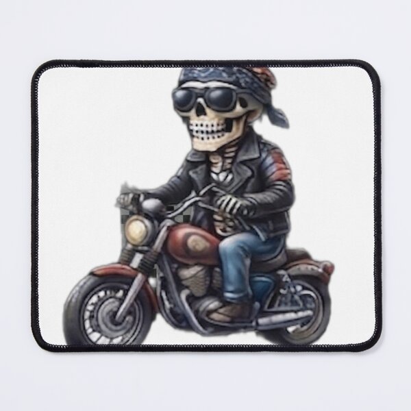 Item preview, Cool Biker Skeleton Riding a Motorcycle designed and sold by DailyDoodlesBySumbul.