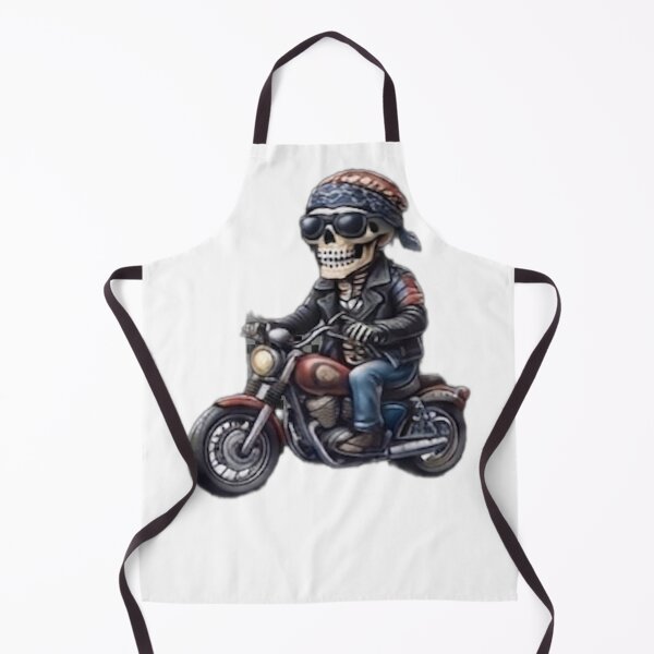 Item preview, Cool Biker Skeleton Riding a Motorcycle designed and sold by DailyDoodlesBySumbul.