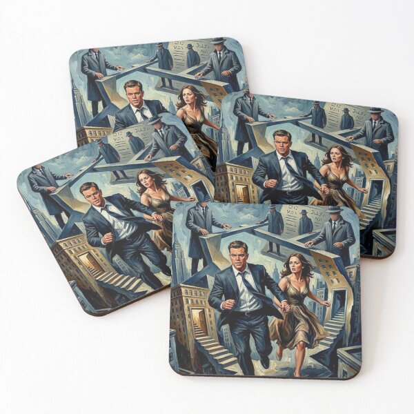 Item preview, The Adjustment Bureau Retro Sci-Fi Romance Thriller Fate Tribute Art Movie Poster designed and sold by Art's Diner.