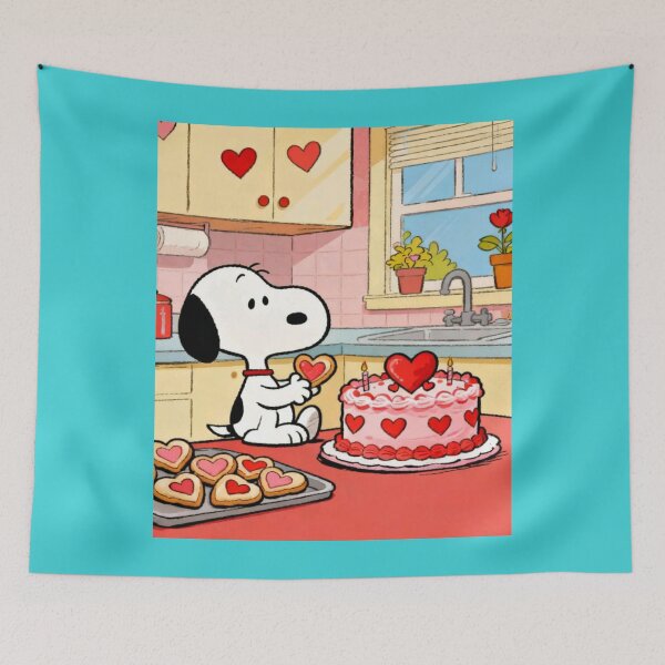 Item preview, Snoopy Valentine's Day Cake Art designed and sold by Innova_Creations.