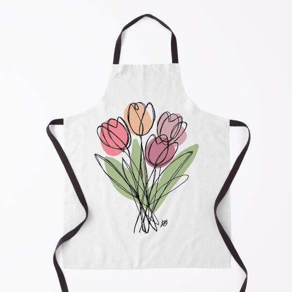 Item preview, Tulips Spring Flowers Line Art Print designed and sold by Evil B Creative.