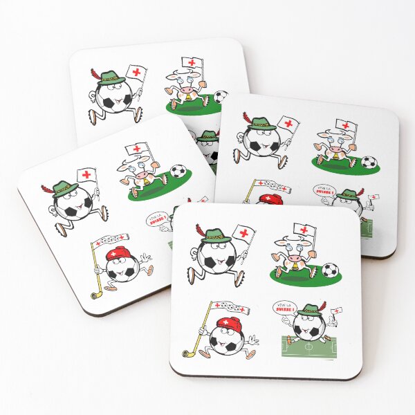 Item preview, Funny Switzerland Soccer Cartoon Character Stickers designed and sold by Al Benge - NZ & Australian Art.