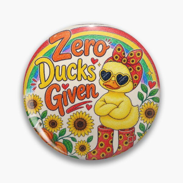 Item preview, Zero Ducks Given - Bright Retro Autumn Duck designed and sold by anabellstar design co.
