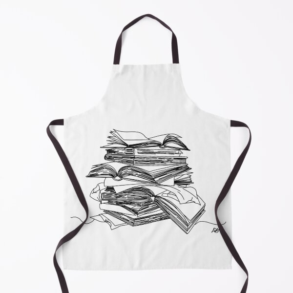 Item preview, Books Stack Reading Line Art Print designed and sold by Evil B Creative.