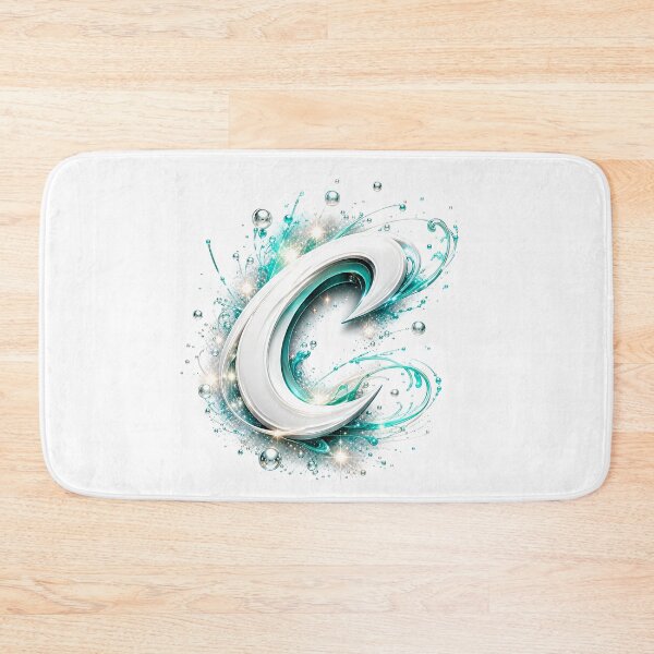Item preview, Aetherbrush Manga Glyphs The Mystic Silver Letter C designed and sold by BlissBlvdShop.