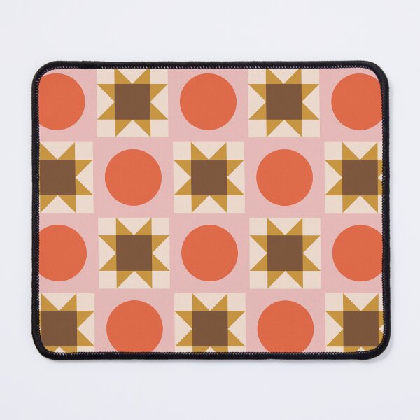Item preview, Pink and Orange Geometric Sawtooth Star Pattern designed and sold by YesButNo Design.