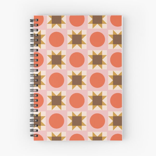 Item preview, Pink and Orange Geometric Sawtooth Star Pattern designed and sold by YesButNo Design.