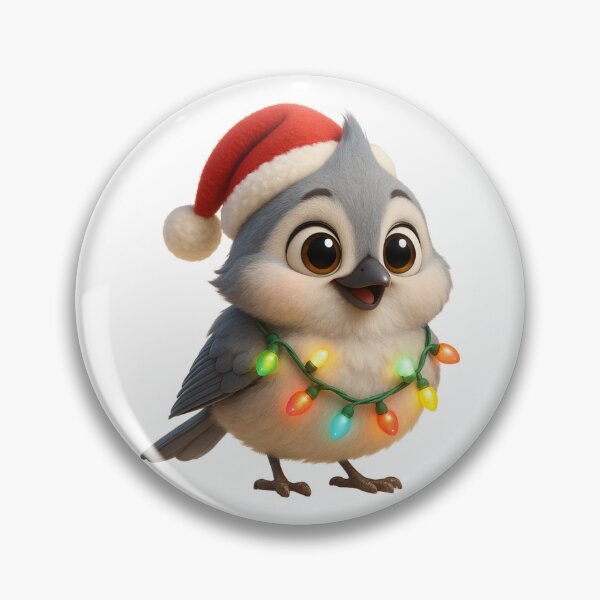 Item preview, Christmas Tufted Titmouse Bird designed and sold by Sillytoe.