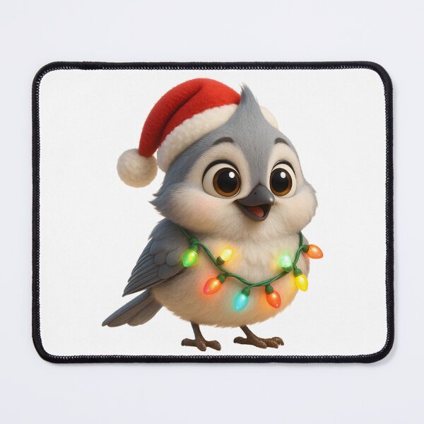 Item preview, Christmas Tufted Titmouse Bird designed and sold by Sillytoe.