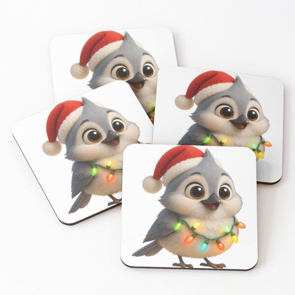 Item preview, Christmas Tufted Titmouse Bird designed and sold by Sillytoe.