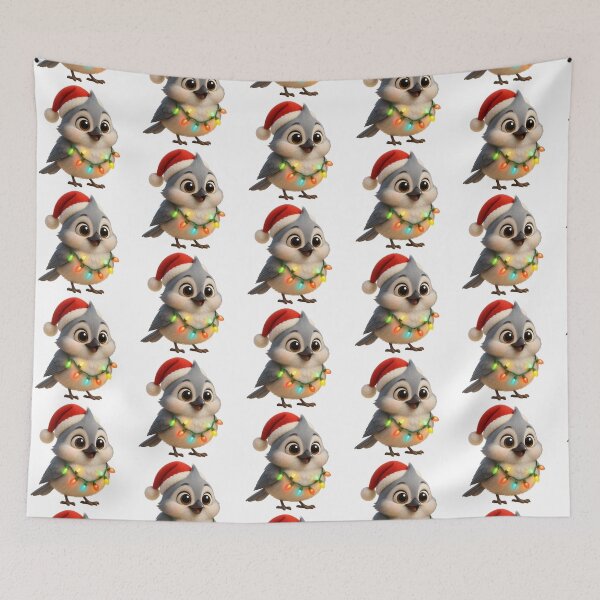 Item preview, Christmas Tufted Titmouse Bird designed and sold by Sillytoe.