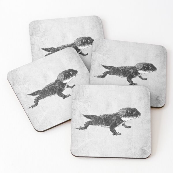Item preview, Crocodile Skink Etched Illustration Wildlife Art Print designed and sold by Ghoul Enterprises.