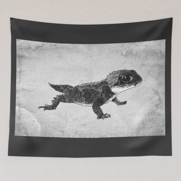 Item preview, Crocodile Skink Etched Illustration Wildlife Art Print designed and sold by Ghoul Enterprises.