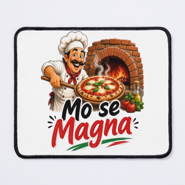Item preview, Mo se Magna – Funny Italian Pizza Chef Graphic designed and sold by RipantinaFantasy .
