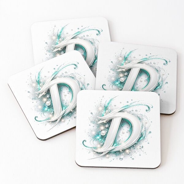 Item preview, Aetherbrush Manga Glyphs The Mystic Silver Letter D designed and sold by BlissBlvdShop.