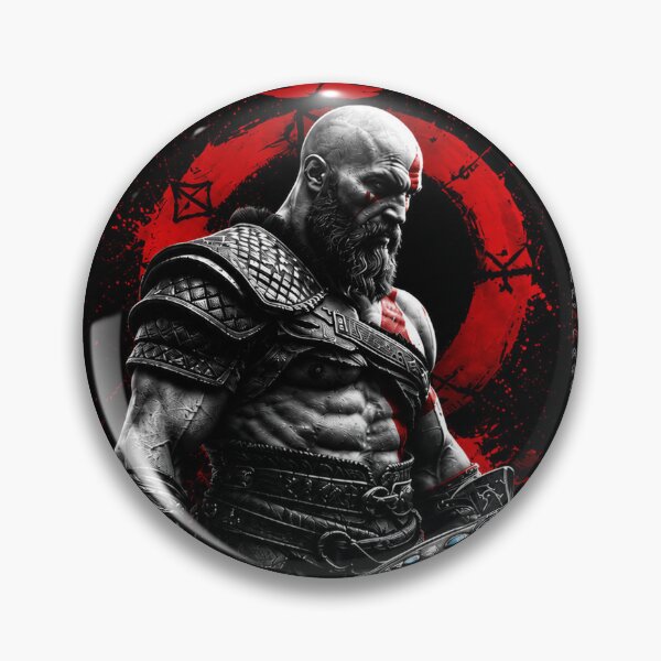 Item preview, Norse Warrior with Battle Axe | Red & Black Viking Fantasy Art designed and sold by NBT-NOVA.