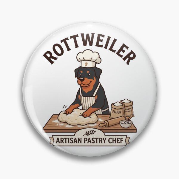Item preview, Rottweiler Artisan Pastry Chef Rolling Pin Bakery designed and sold by PictoVibe.