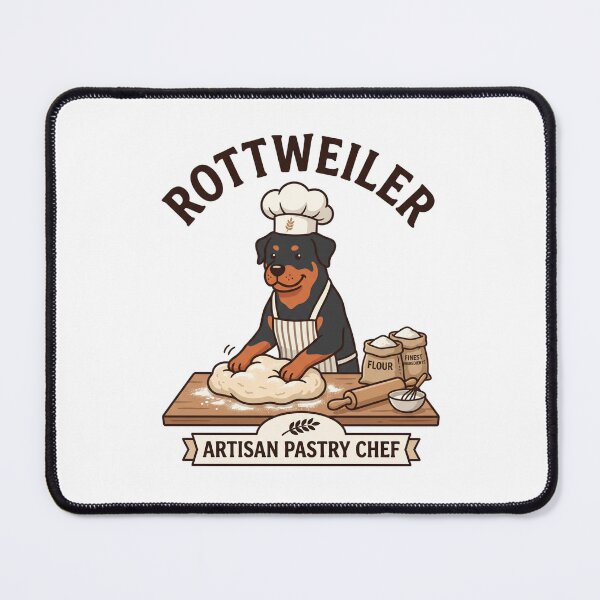 Item preview, Rottweiler Artisan Pastry Chef Rolling Pin Bakery designed and sold by PictoVibe.
