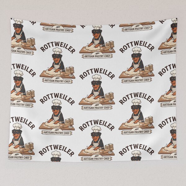 Item preview, Rottweiler Artisan Pastry Chef Rolling Pin Bakery designed and sold by PictoVibe.