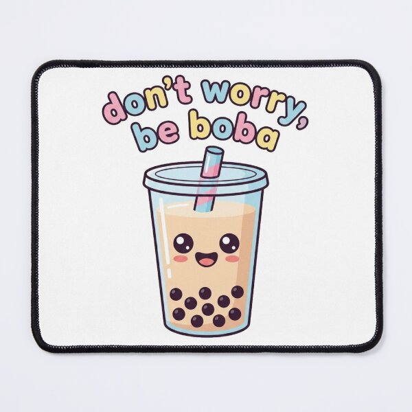 Item preview, Don't Worry, Be Boba Cute Kawaii Bubble Tea Sticker | Funny Milk Tea Cartoon Design designed and sold by morning sun.