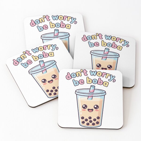 Item preview, Don't Worry, Be Boba Cute Kawaii Bubble Tea Sticker | Funny Milk Tea Cartoon Design designed and sold by morning sun.