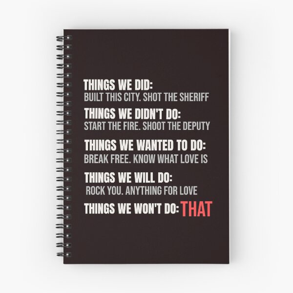 Item preview, THINGS WE DID... THINGS WE DIDN'T DO... THINGS WE WANTED TO DO... | RETRO SARCASM SERIES — CLASSIC ROCK EDITION designed and sold by WitLounge.