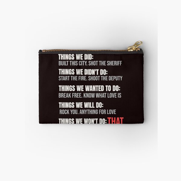 Item preview, THINGS WE DID... THINGS WE DIDN'T DO... THINGS WE WANTED TO DO... | RETRO SARCASM SERIES — CLASSIC ROCK EDITION designed and sold by WitLounge.