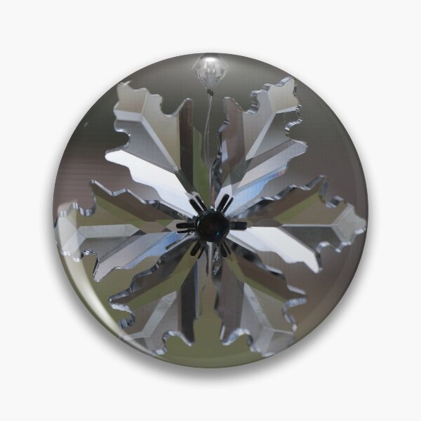 Item preview, Red Buddle Snowflake – Elegant Geometric Winter Ornament Design | Shiny Crystal Holiday Art designed and sold by Filmstudiesarts.