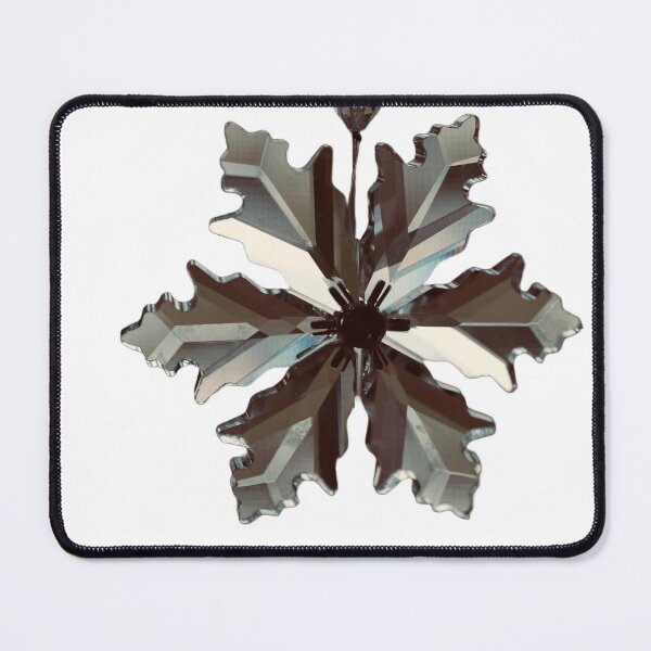Item preview, Red Buddle Snowflake – Elegant Geometric Winter Ornament Design | Shiny Crystal Holiday Art designed and sold by Filmstudiesarts.