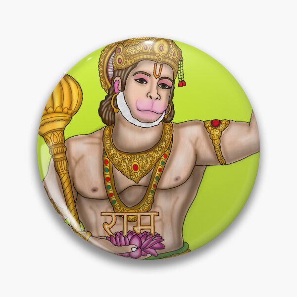 Item preview, Hanuman Artwork | Divine Hindu God Digital Painting Illustration designed and sold by Harshit_Digital_Arts.