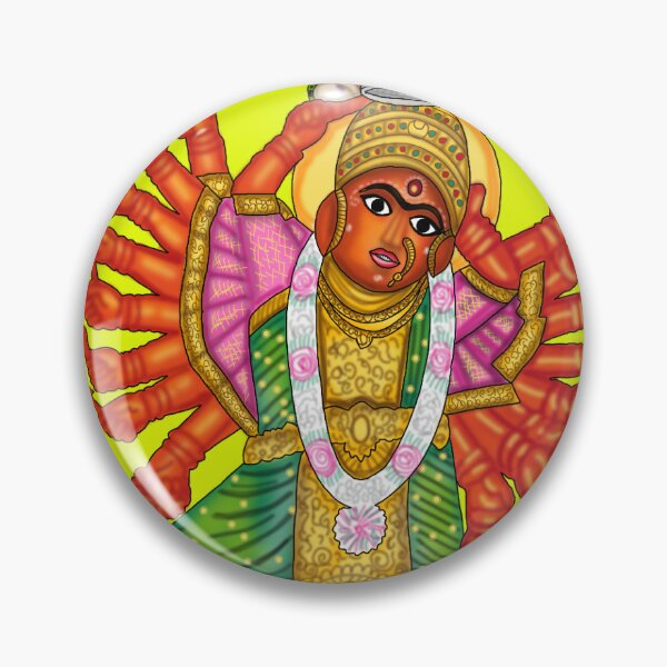 Artikelvorschau, Göttin Saptashrungi Kunstwerk | Göttliche Hindu-Göttin Digitale Malerei Illustration entworfen und verkauft von Harshit_Digital_Arts.