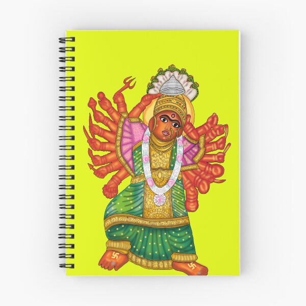 Item preview, Goddess Saptashrungi Artwork | Divine Hindu Goddess Digital Painting Illustration designed and sold by Harshit_Digital_Arts.