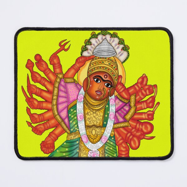 Item preview, Goddess Saptashrungi Artwork | Divine Hindu Goddess Digital Painting Illustration designed and sold by Harshit_Digital_Arts.