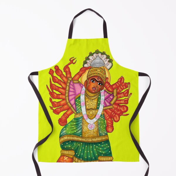 Item preview, Goddess Saptashrungi Artwork | Divine Hindu Goddess Digital Painting Illustration designed and sold by Harshit_Digital_Arts.