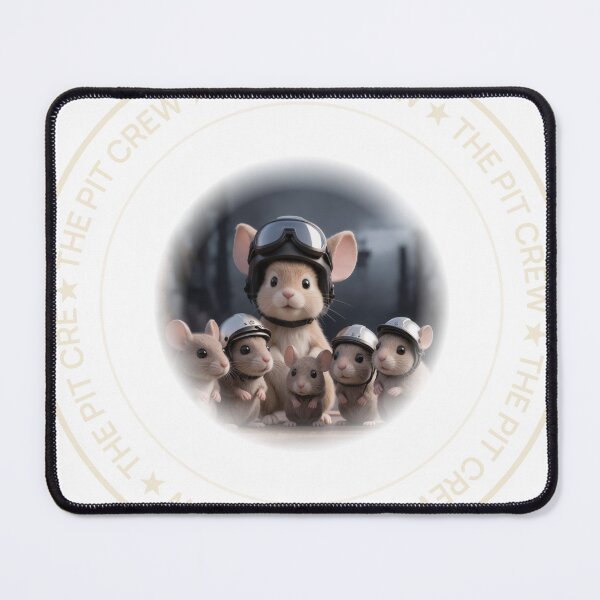 Item preview, The Pit Crew — Cute Helmet Mice designed and sold by The Cosy co..