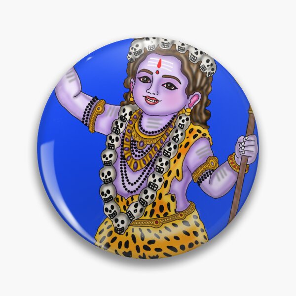 Item preview, Lord Bhairava Artwork | Fierce Hindu Deity Digital Painting Illustration designed and sold by Harshit_Digital_Arts.
