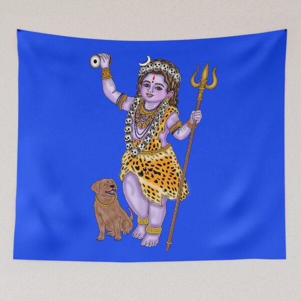 Item preview, Lord Bhairava Artwork | Fierce Hindu Deity Digital Painting Illustration designed and sold by Harshit_Digital_Arts.