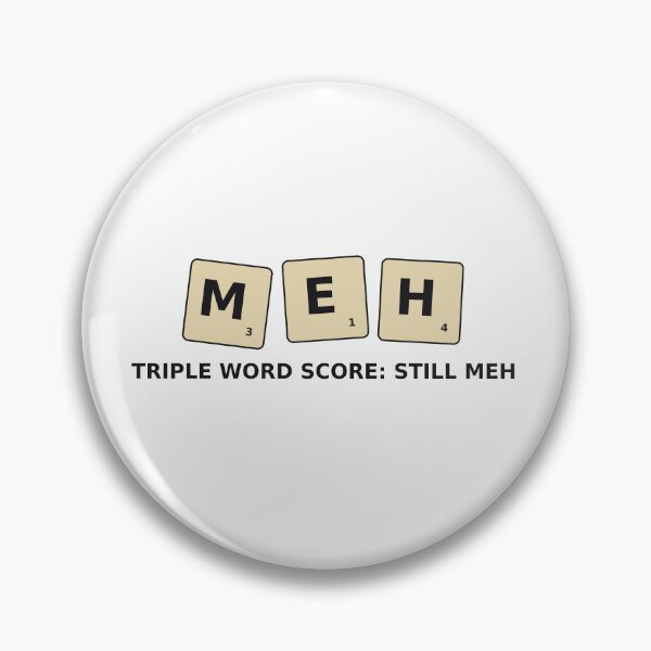 Item preview, Meh Letter Tiles Funny Deadpan Wordplay designed and sold by deadpansupplyco.