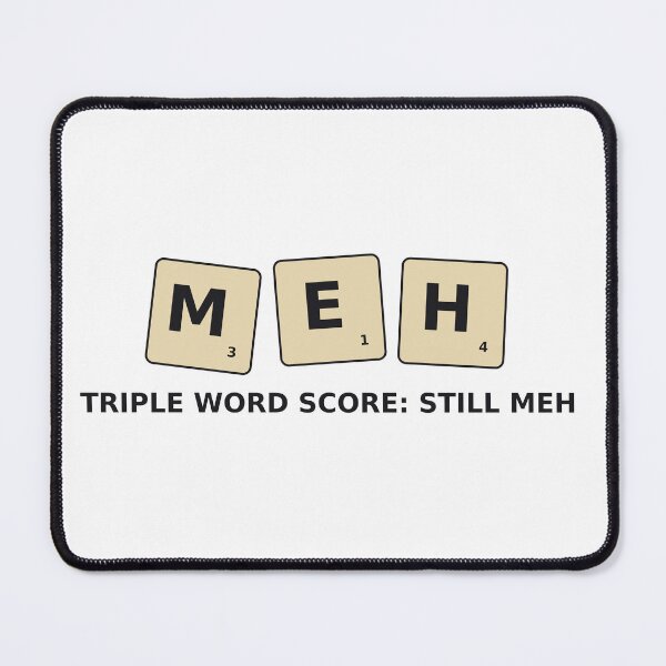 Item preview, Meh Letter Tiles Funny Deadpan Wordplay designed and sold by deadpansupplyco.