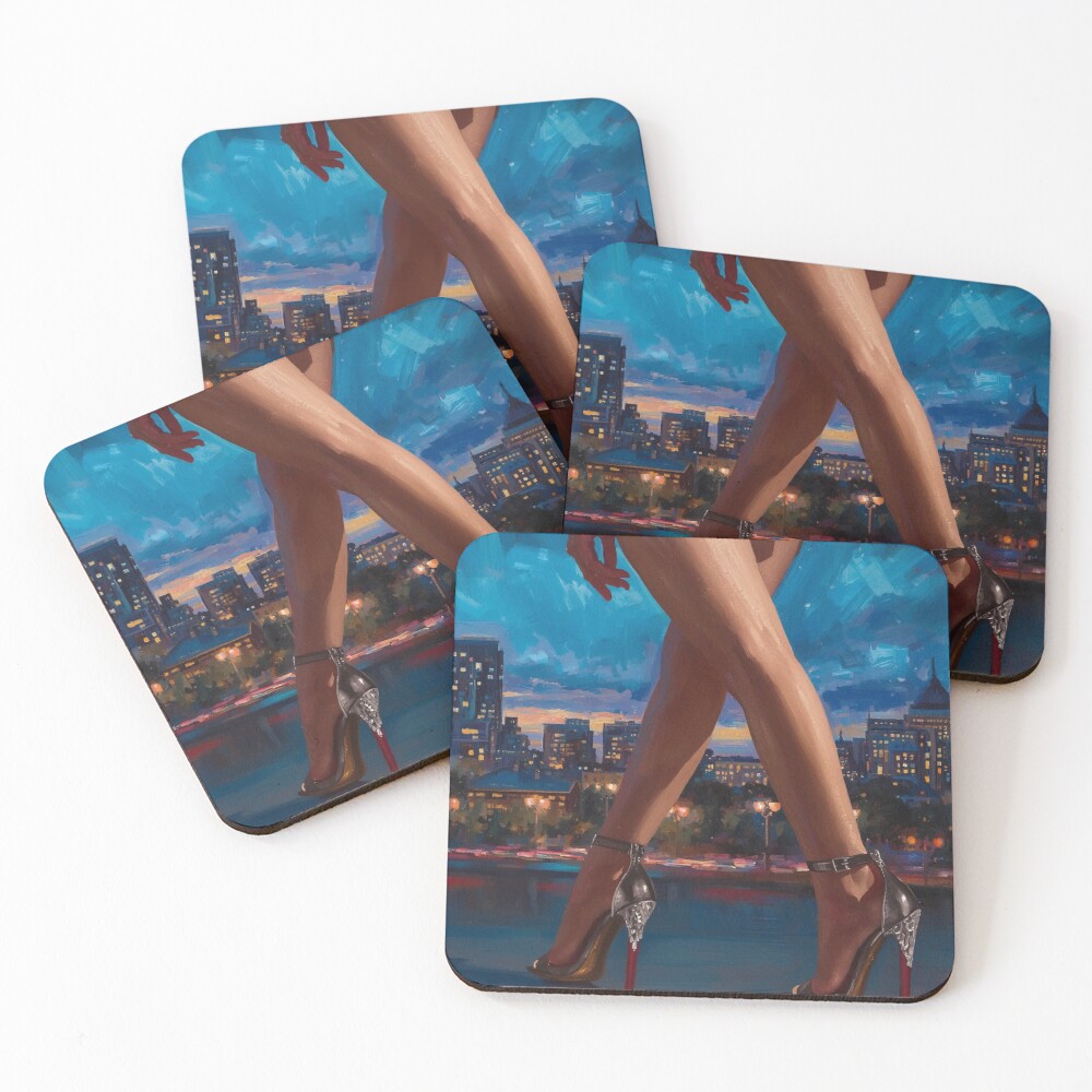 Aperçu de l'œuvre Dessous de verre (lot de 4) créée et vendue par Ricewantstea.
