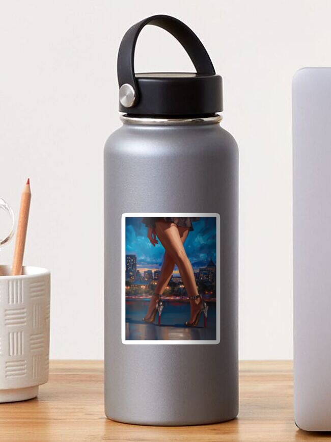 Aperçu 1 sur 3. Sticker avec l'œuvre Woman in high heels créée et vendue par Ricewantstea.