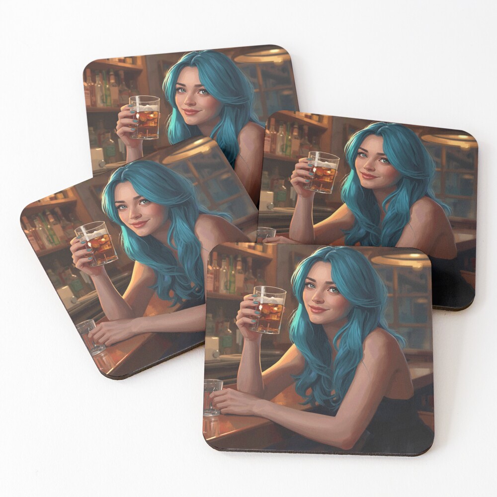 Aperçu de l'œuvre Dessous de verre (lot de 4) créée et vendue par Ricewantstea.