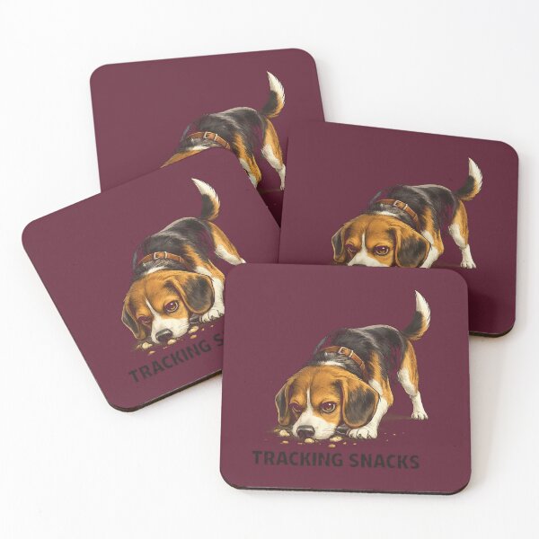 Item preview, Funny Beagle Tracking Snacks | Cute Beagle Dog Lover Gift | Food Loving Puppy Cartoon | Funny Pet Illustration designed and sold by ArtByTripti.