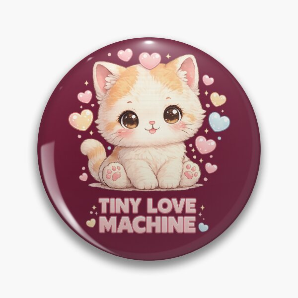 Item preview, Tiny Love Machine Cute Kitten | Kawaii Cat Lover Gift | Adorable Fluffy Cat Cartoon | Sweet Pet Illustration designed and sold by ArtByTripti.