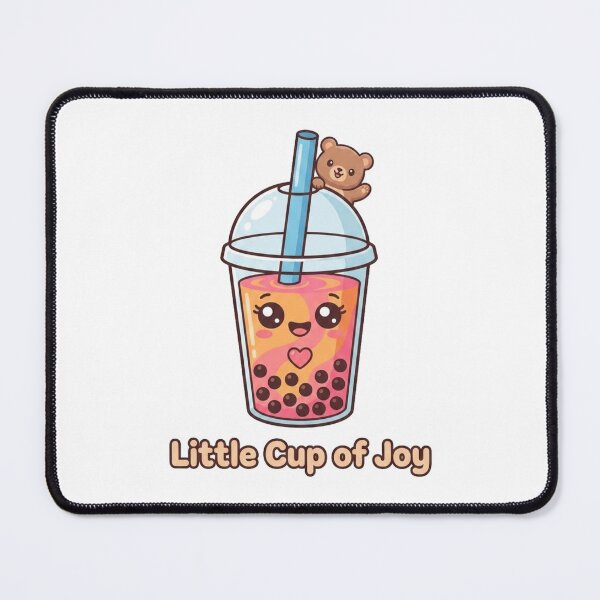 Item preview, Little Cup of Joy Cute Kawaii Bubble Tea Sticker | Adorable Boba Cartoon with Teddy Bear designed and sold by morning sun.