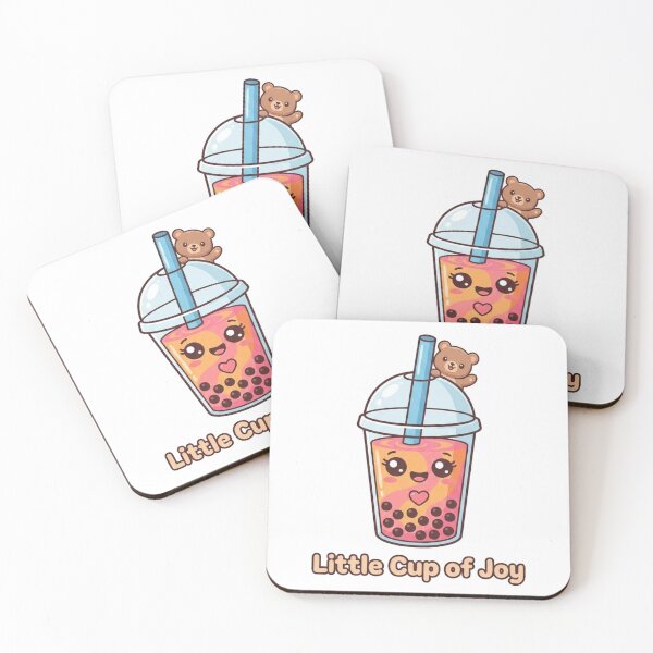 Item preview, Little Cup of Joy Cute Kawaii Bubble Tea Sticker | Adorable Boba Cartoon with Teddy Bear designed and sold by morning sun.