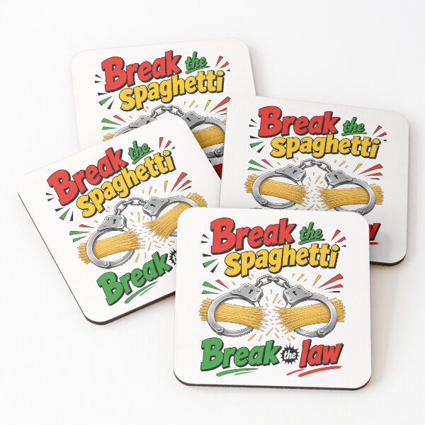 Item preview, Break The Spaghetti Italian Food Crime Humor designed and sold by Victor Shadehorn.