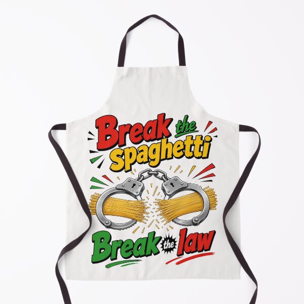 Item preview, Break The Spaghetti Italian Food Crime Humor designed and sold by Victor Shadehorn.